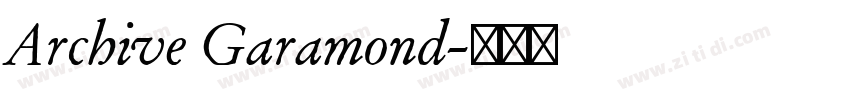 Archive Garamond字体转换